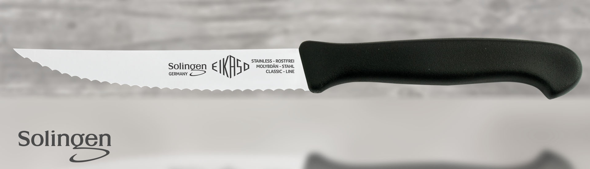 Original Eikaso Solingen Steakmesser mit Säge 9cm