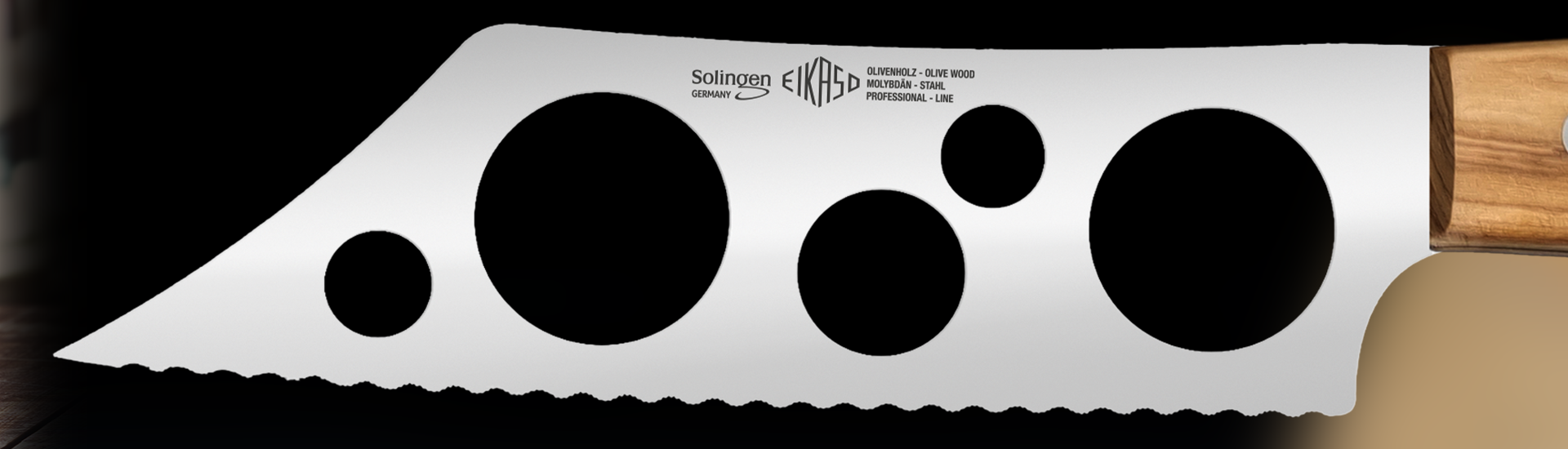 Original Eikaso Solingen Buckelsmesser, Holz 11cm