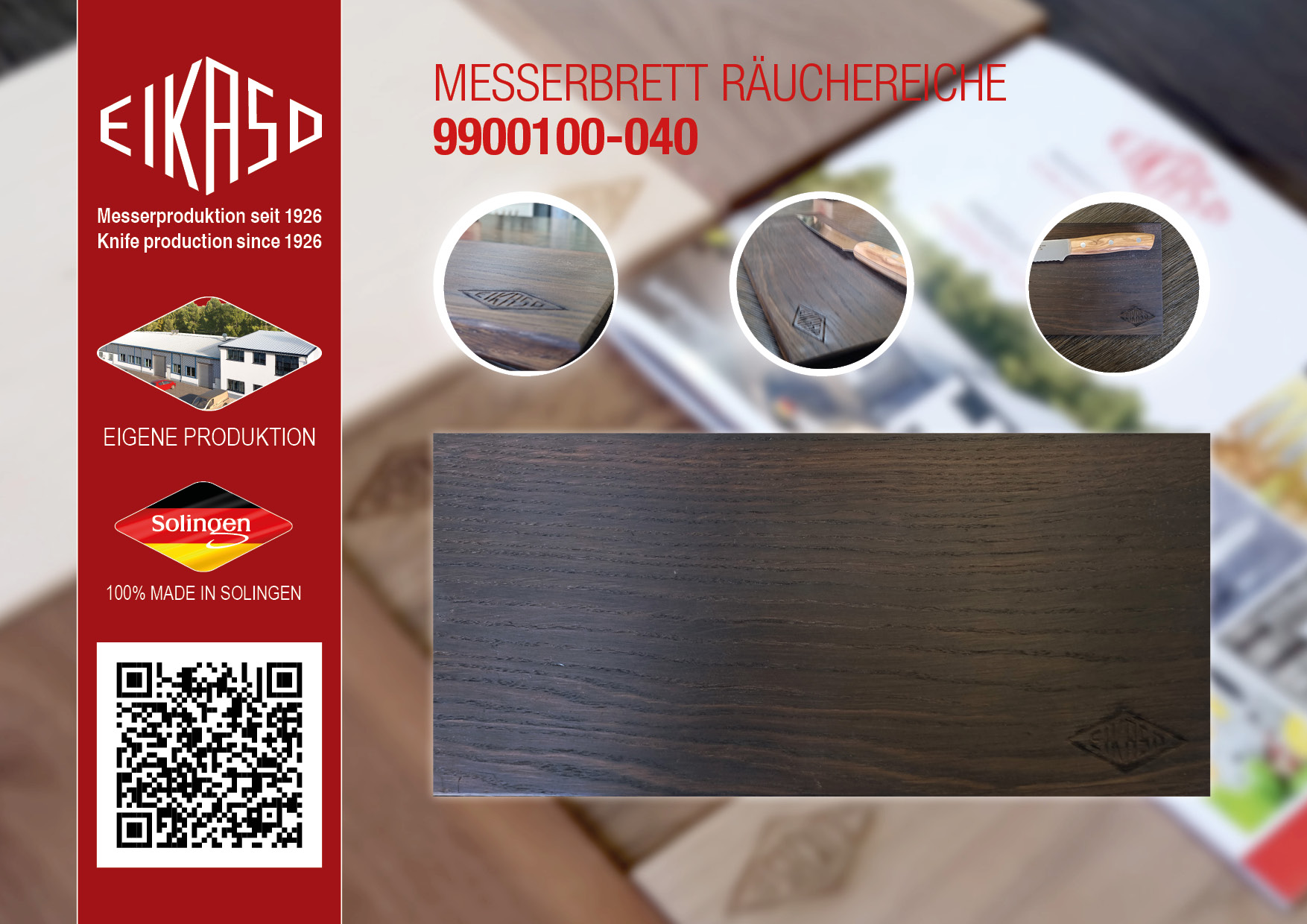 Eikaso Messerbrett Räuchereiche