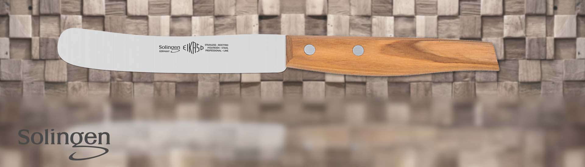 Original Eikaso Solingen Buckelsmesser, Holz 11cm