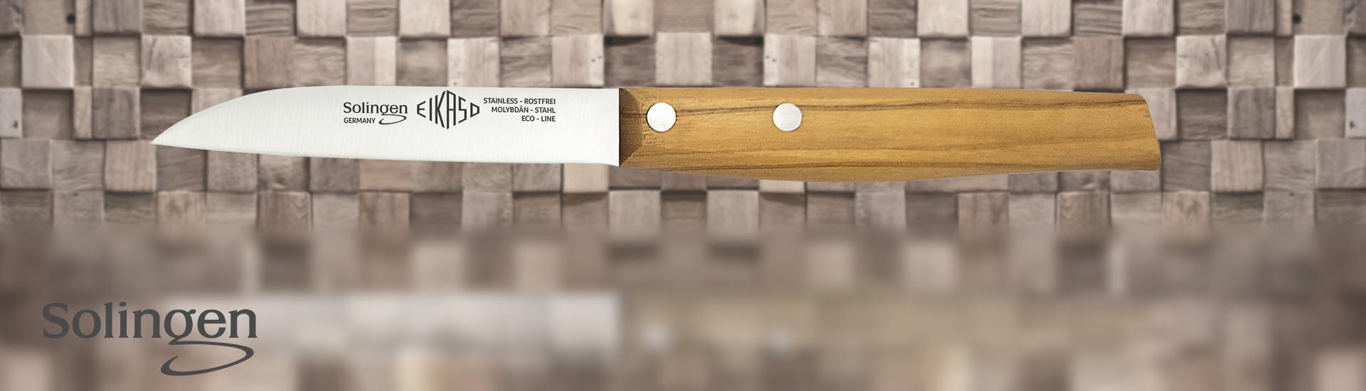 Original Eikaso Solingen Gemüssemesser, Holz 8cm